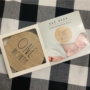 Rae Dunn baby milestone wooden discs photo prop